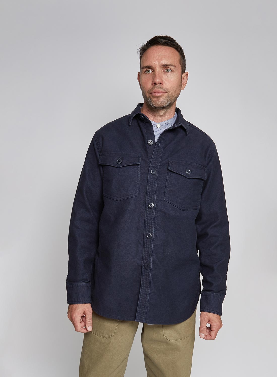 Big Overshirt in Black Navy - 7