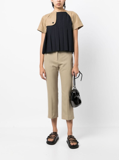 sacai cropped tailored trousers outlook