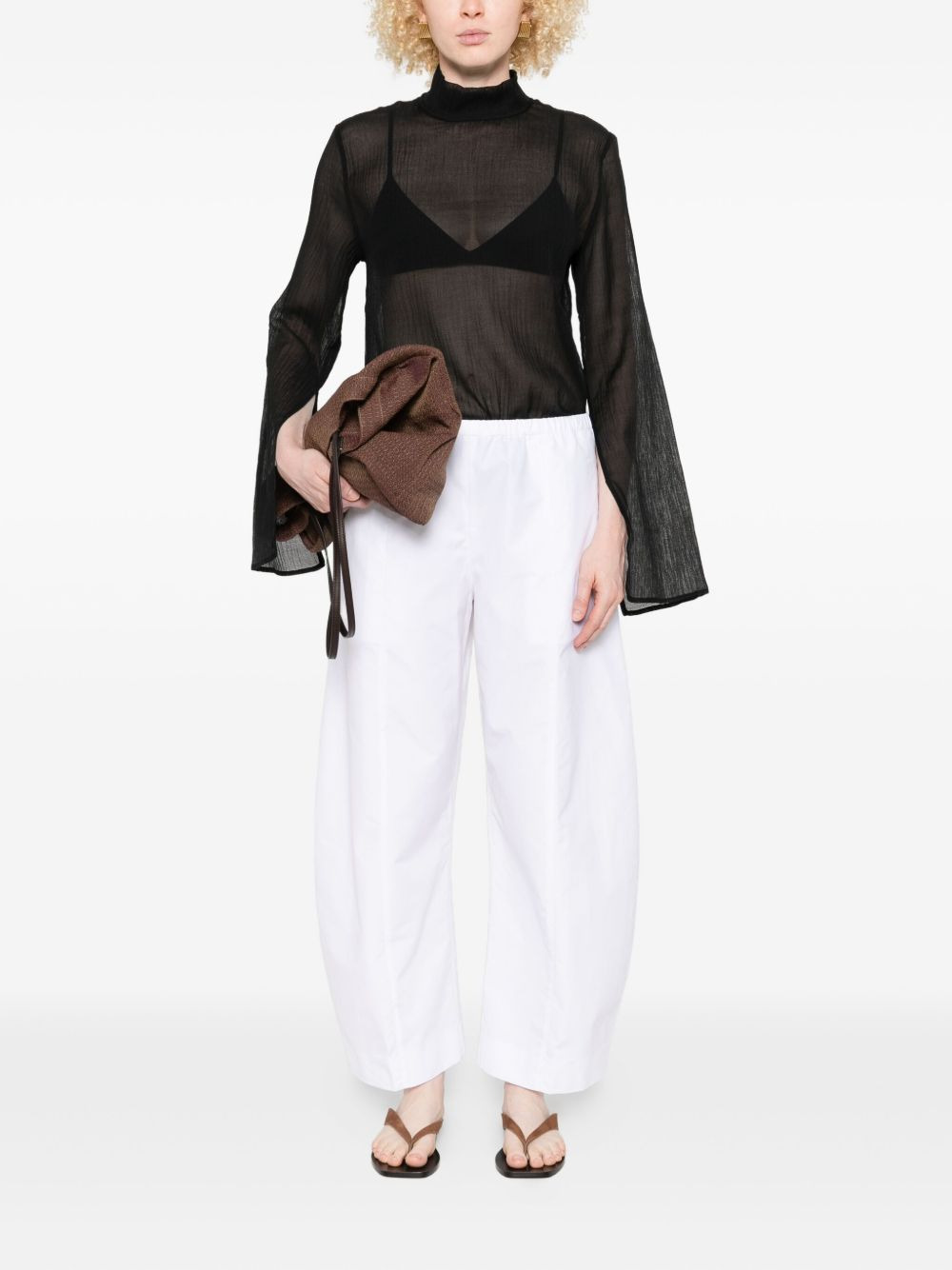 high-neck embellished top - 2