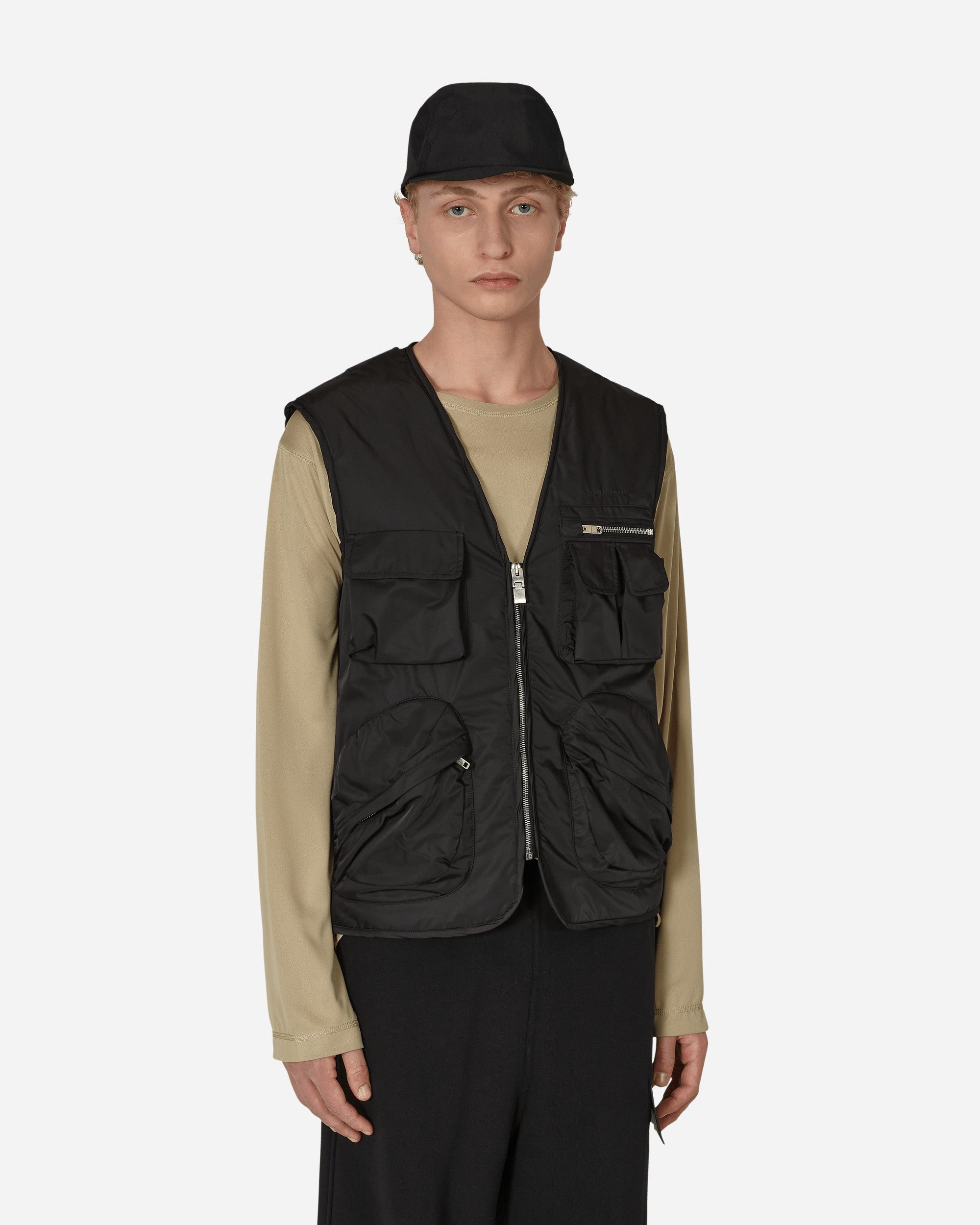 Multipockets Nylon Vest Black - 1