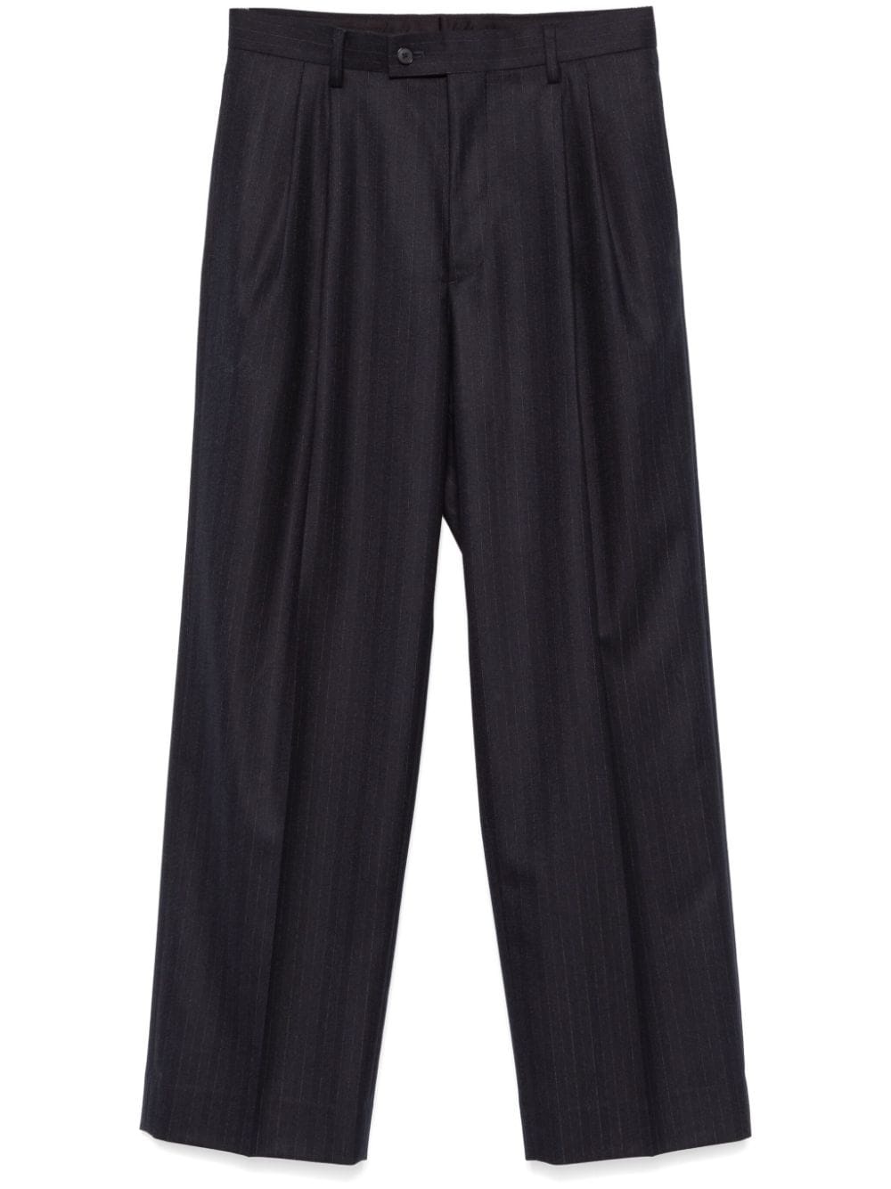 pinstriped flannel trousers - 1