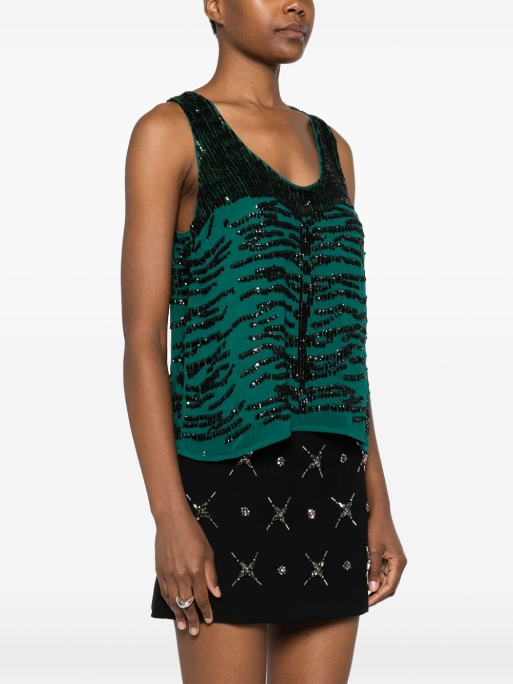 zebra-sequinned top - 3