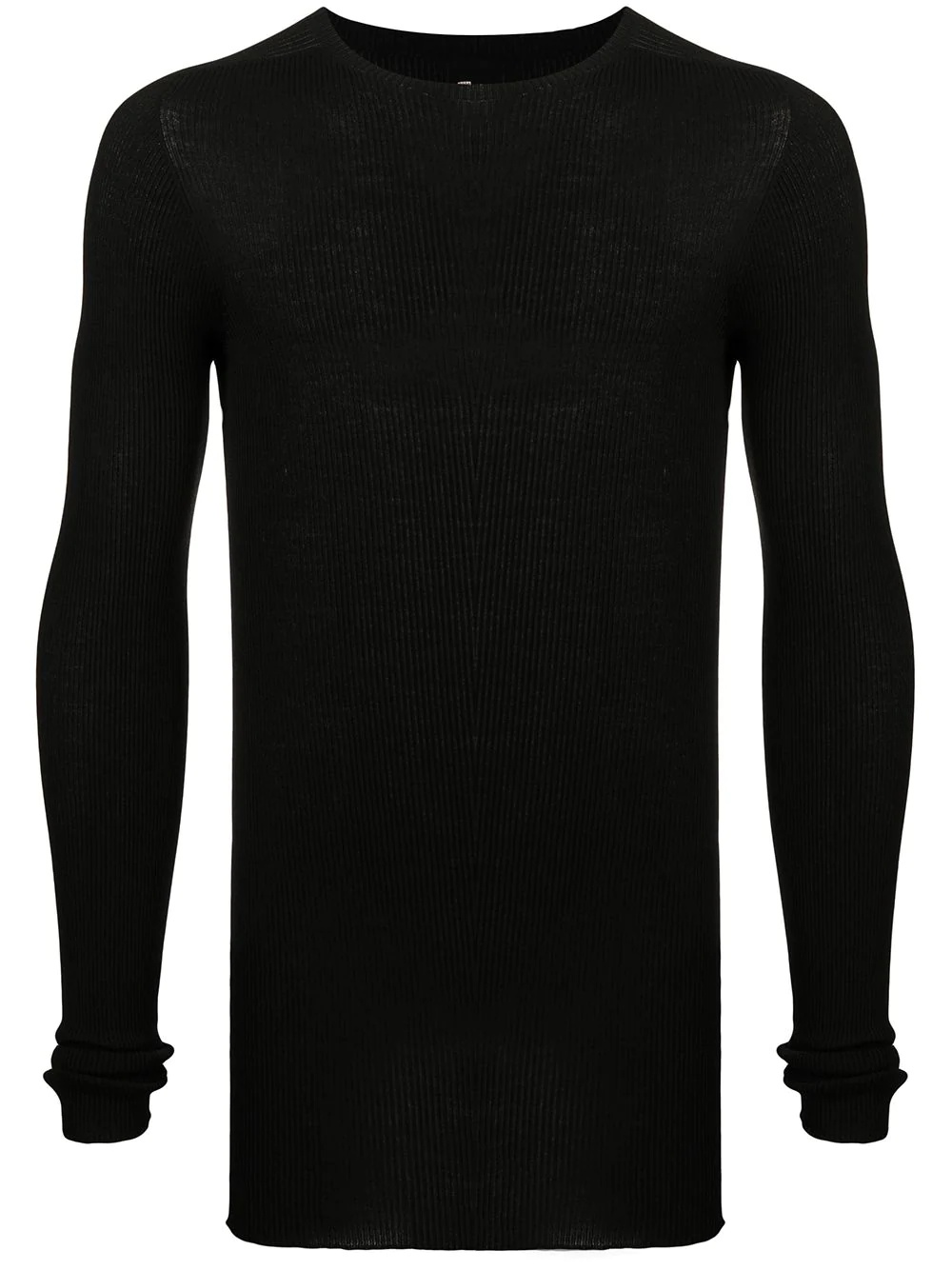 long-sleeve ribbed-knit top - 1