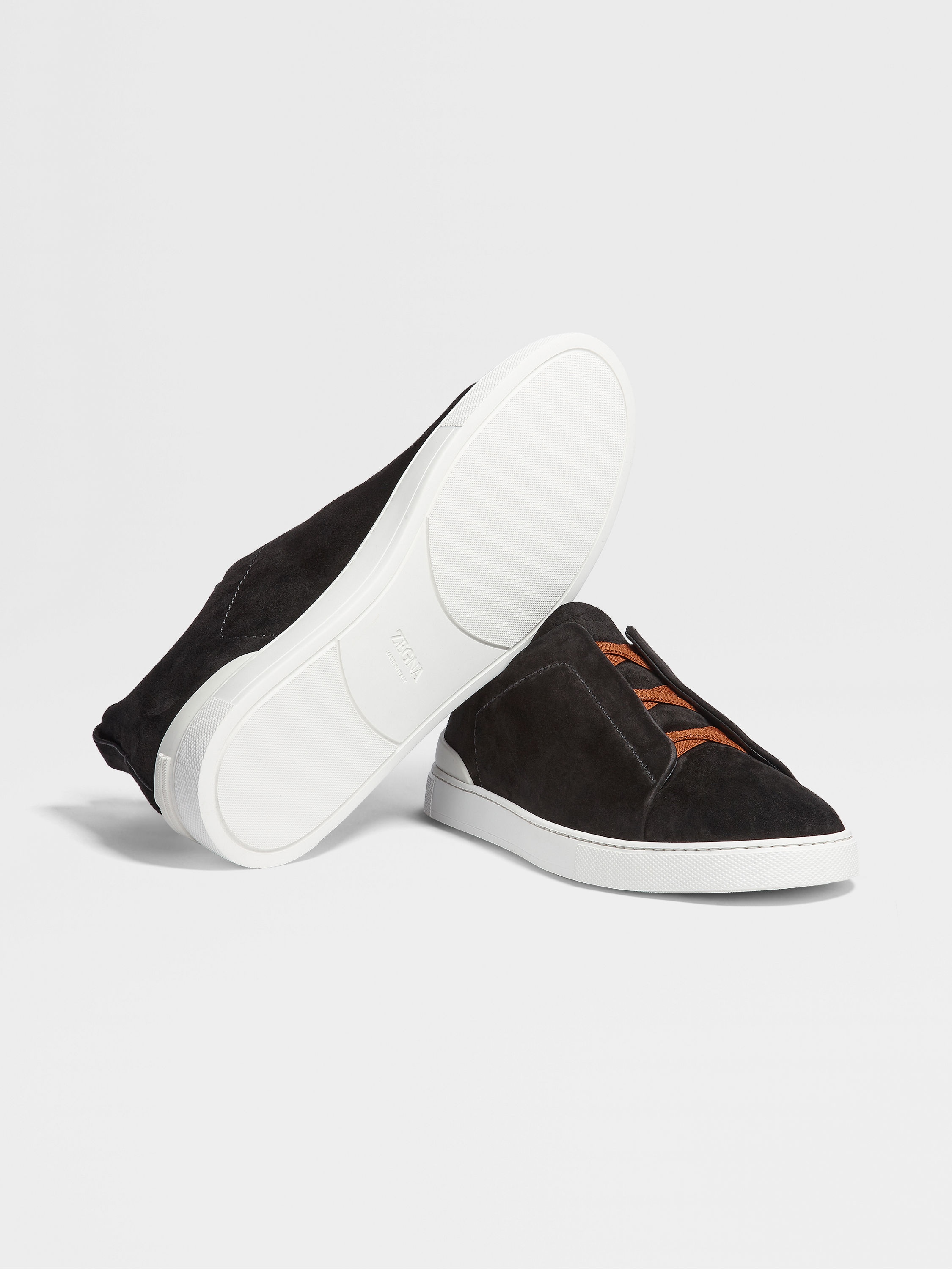 BLACK SUEDE TRIPLE STITCH™ SNEAKERS - 5