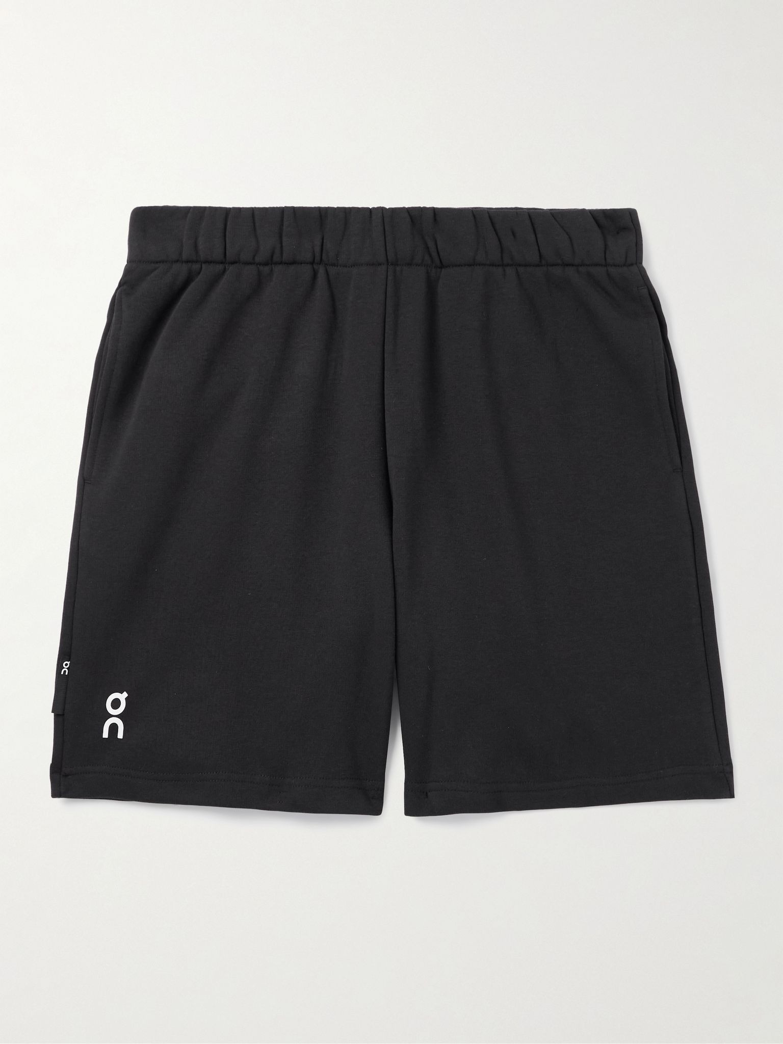 Club Logo-Print Cotton-Blend Jersey Shorts Black - 1