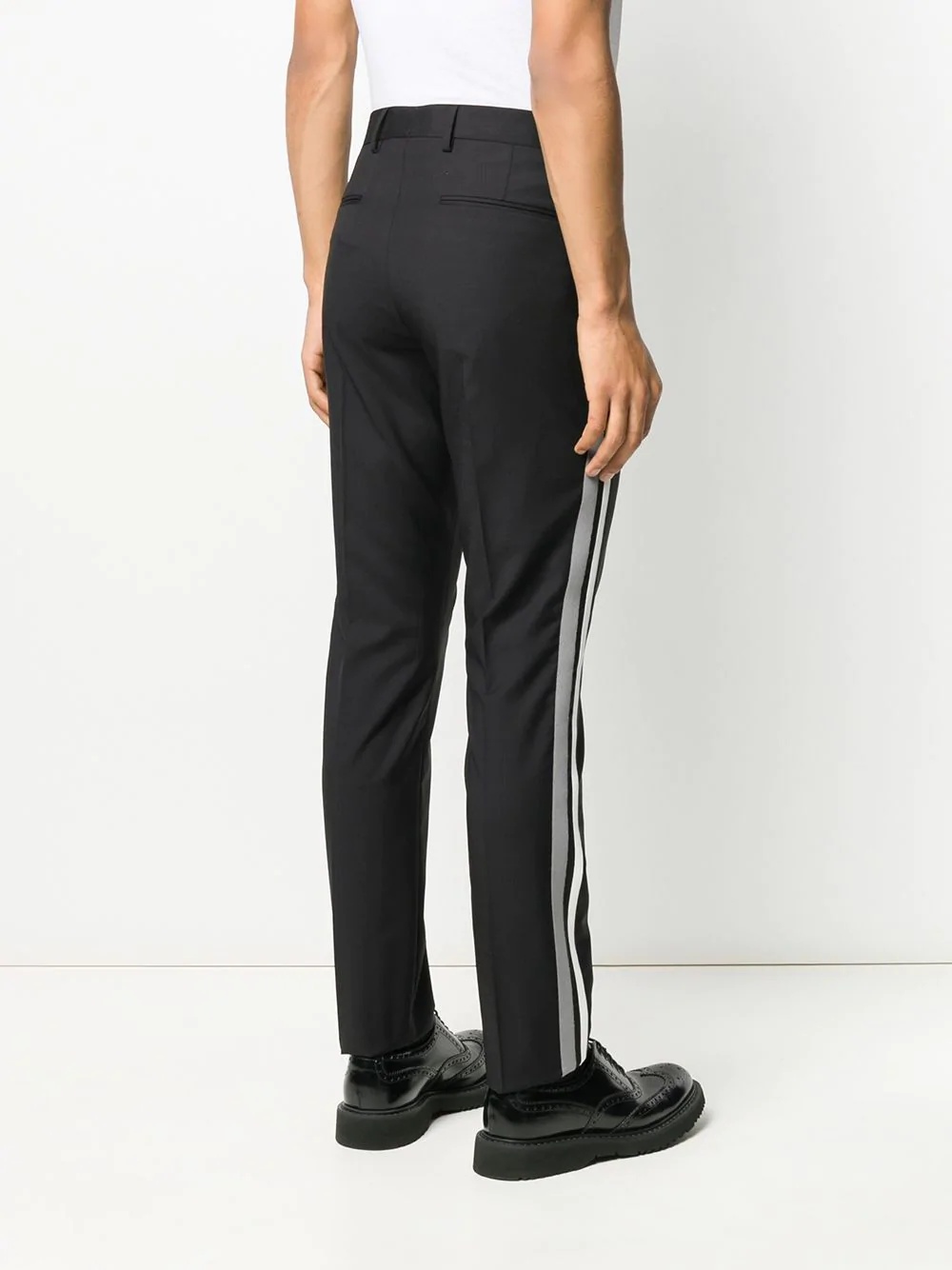 stripe detail tailored trousers - 4