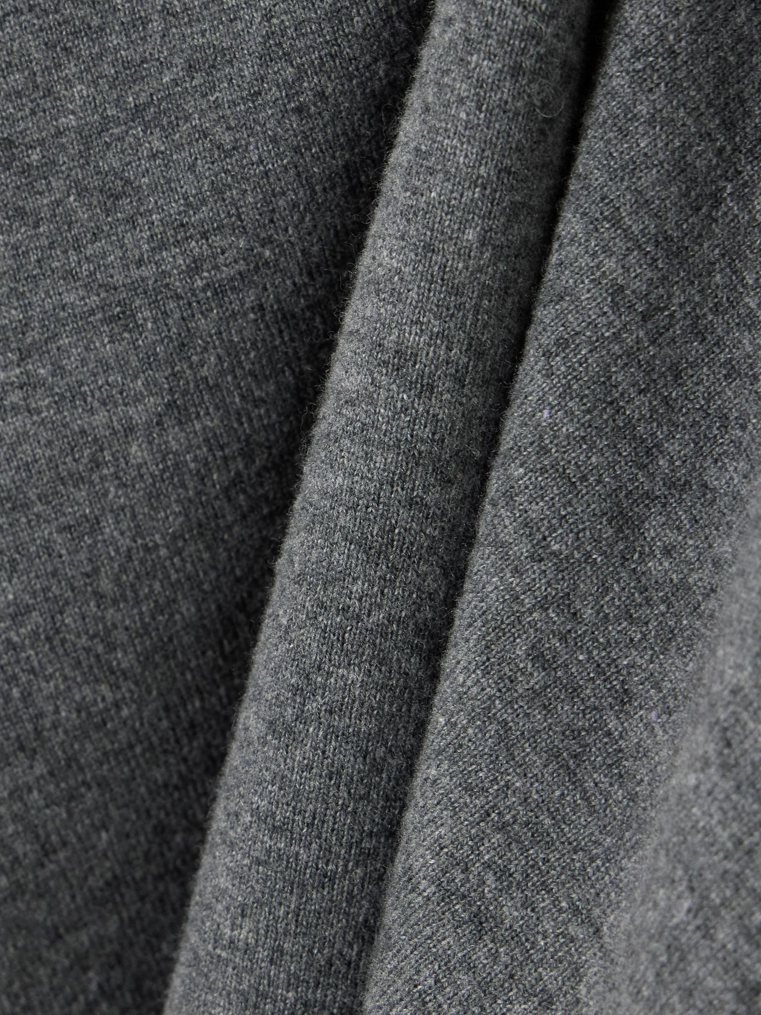 Wool and cashmere-blend polo sweater Gray - 5
