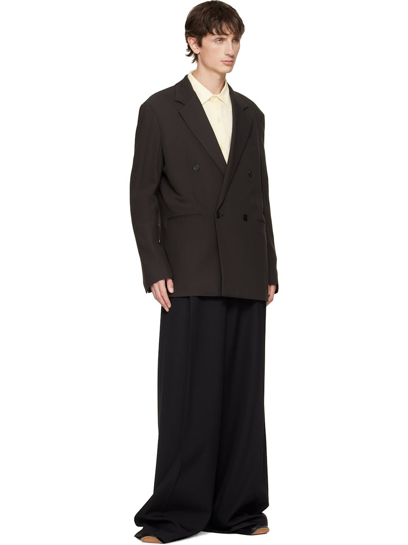 Lanvin Brown Double-Breasted Blazer outlook
