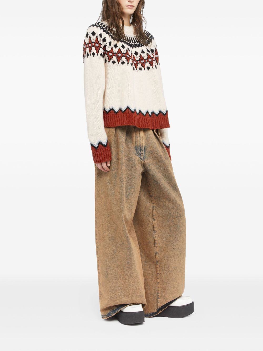 Fair Isle patterned wool sweater - 3