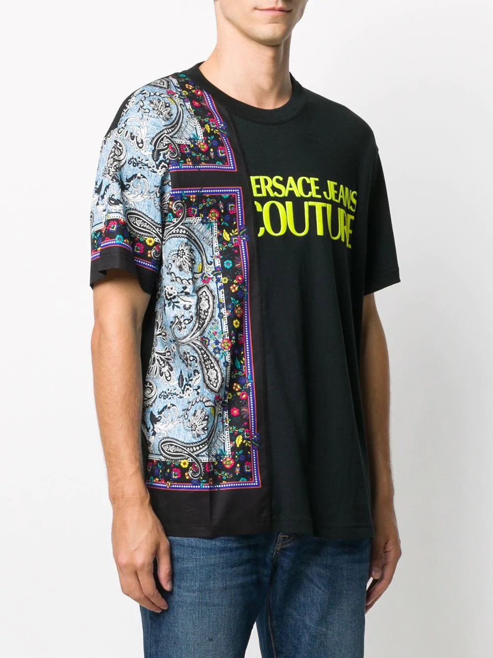 paisley-print crew neck T-Shirt  - 3