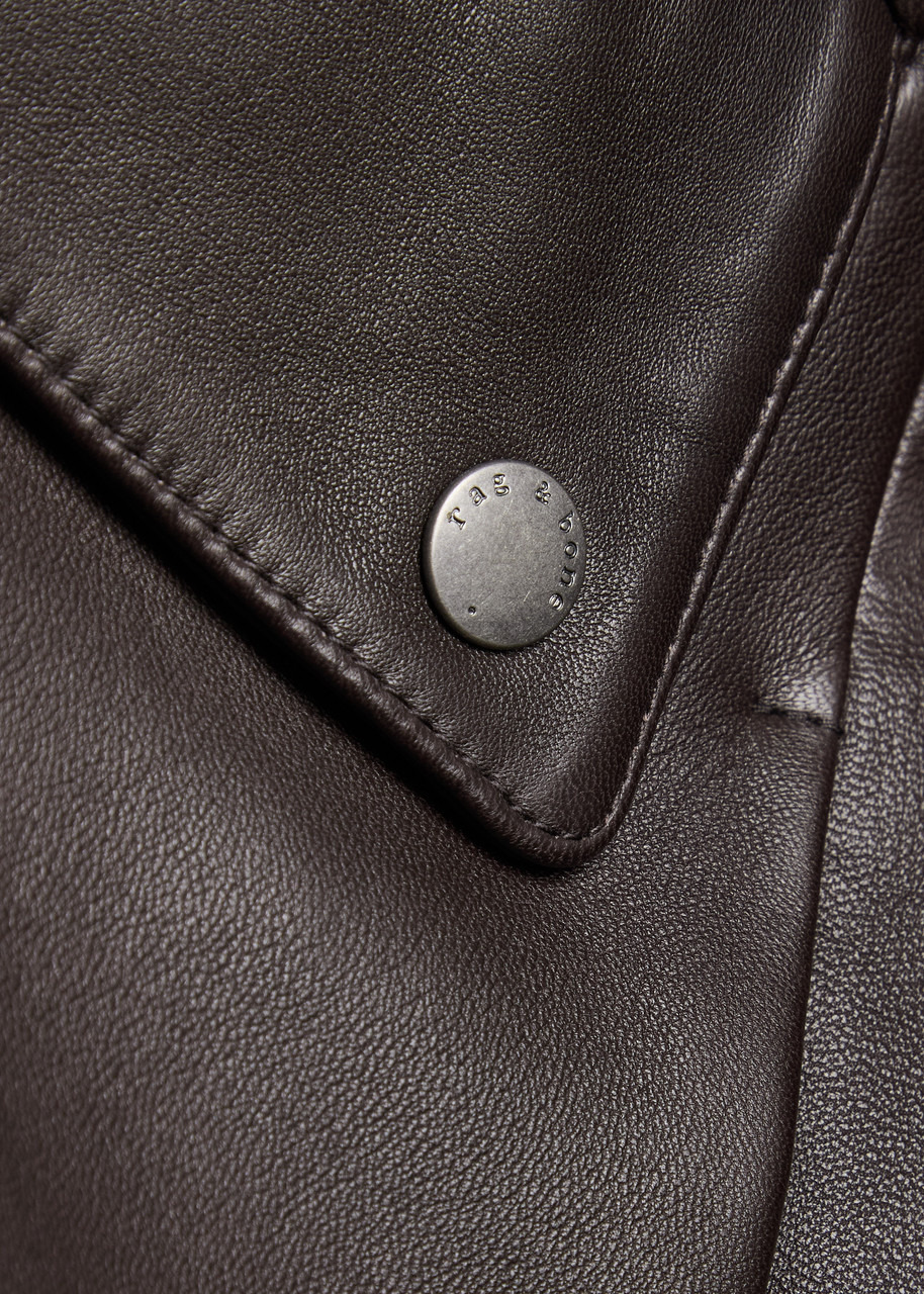 Rag & Bone Aria Panelled Leather Bomber Jacket - 5