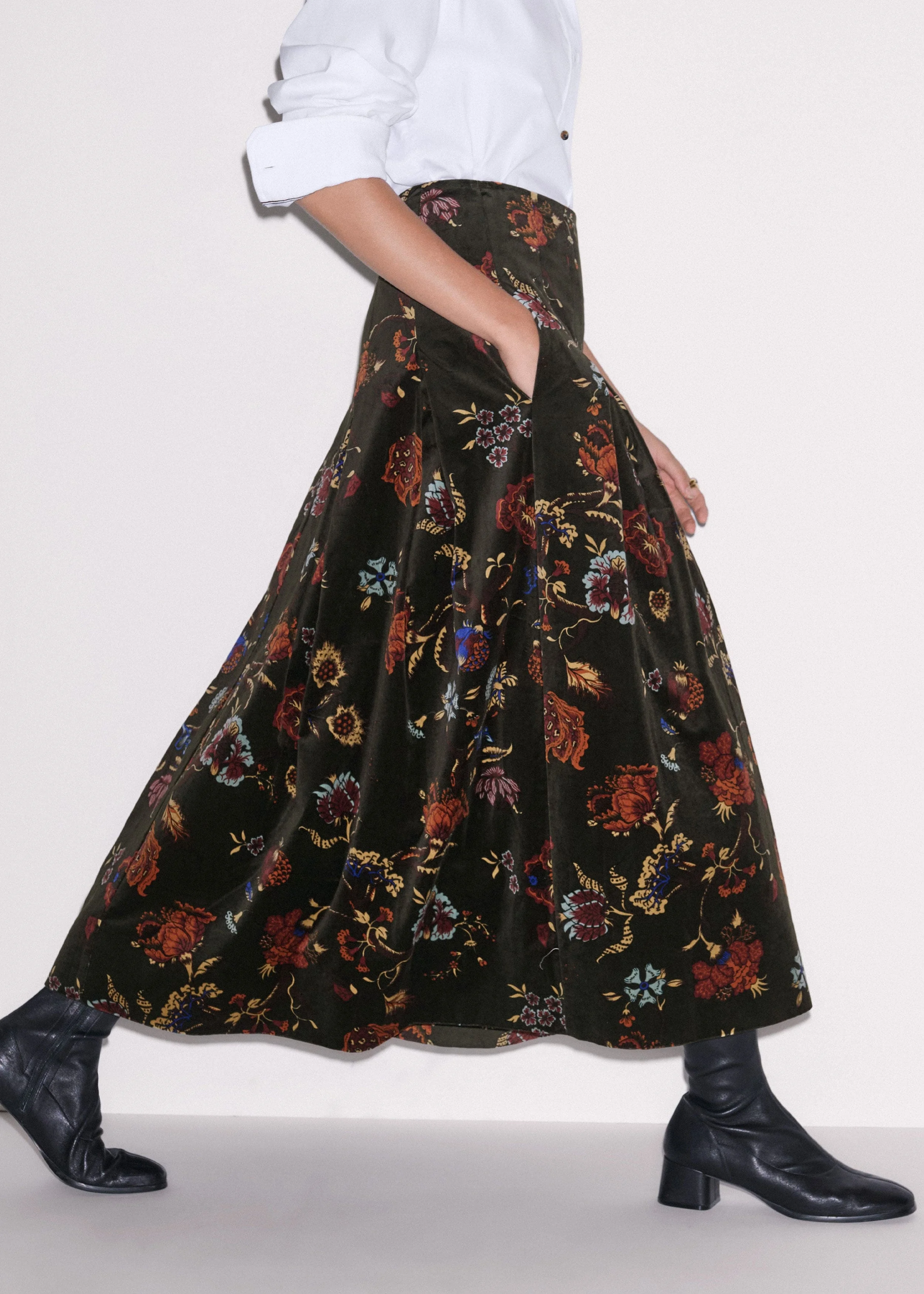 Pleat Maxi Skirt - 1