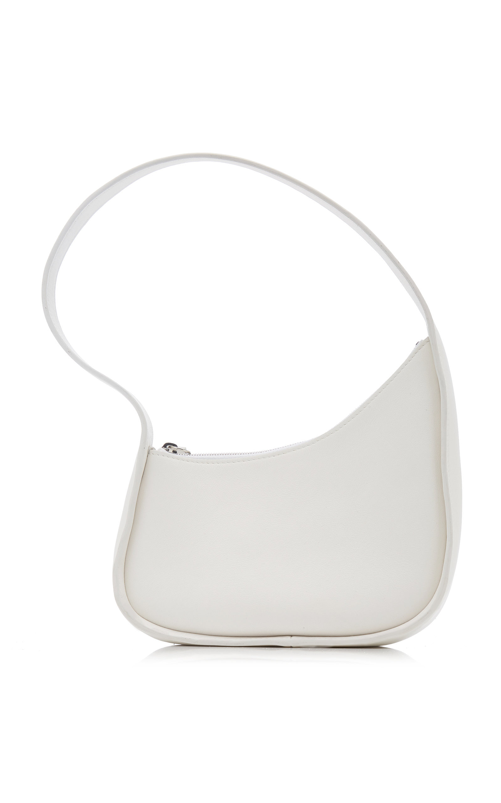 Half Moon Leather Bag ivory - 5