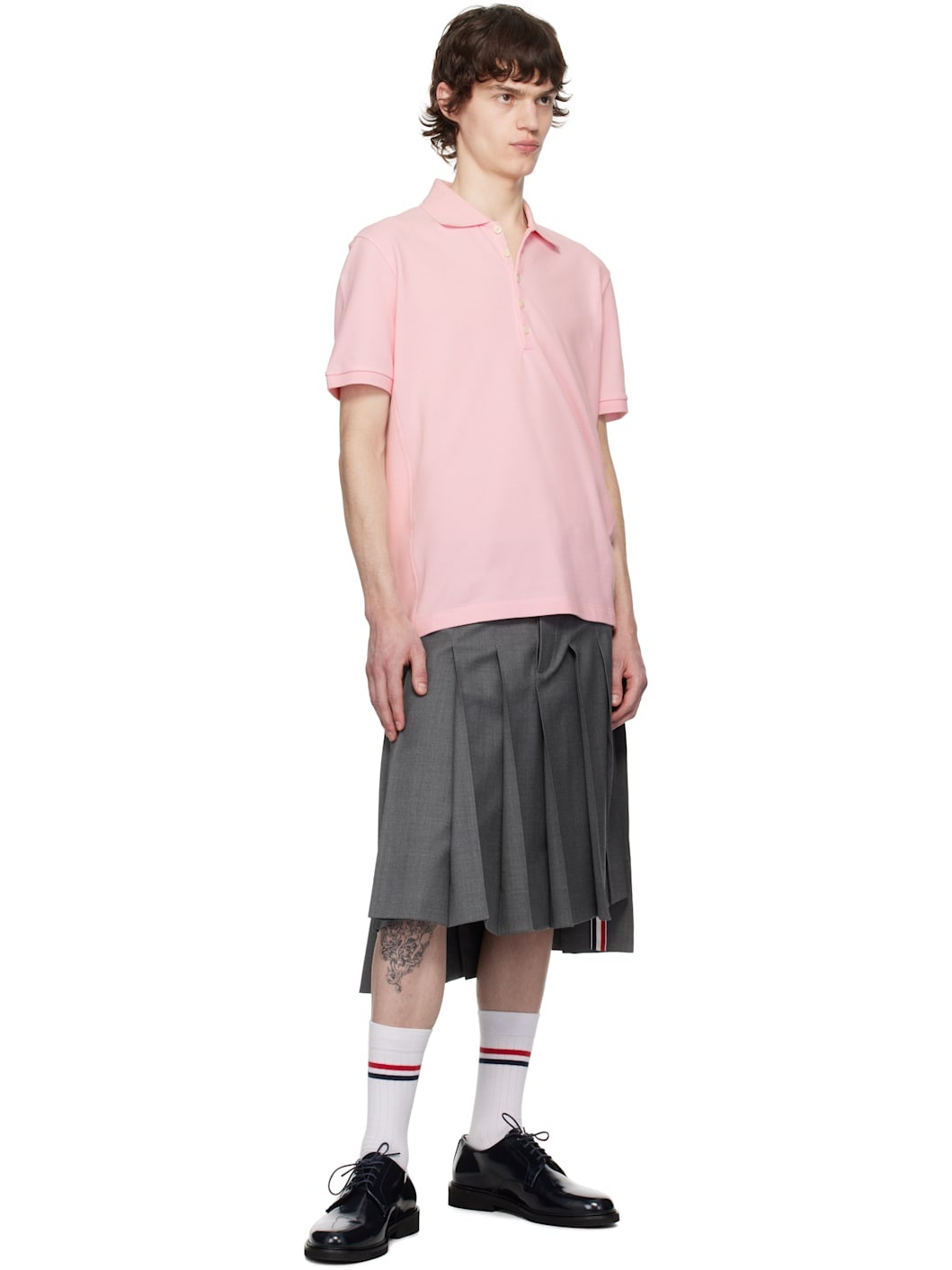 Pink Classic Pique 4-Bar Polo - 4
