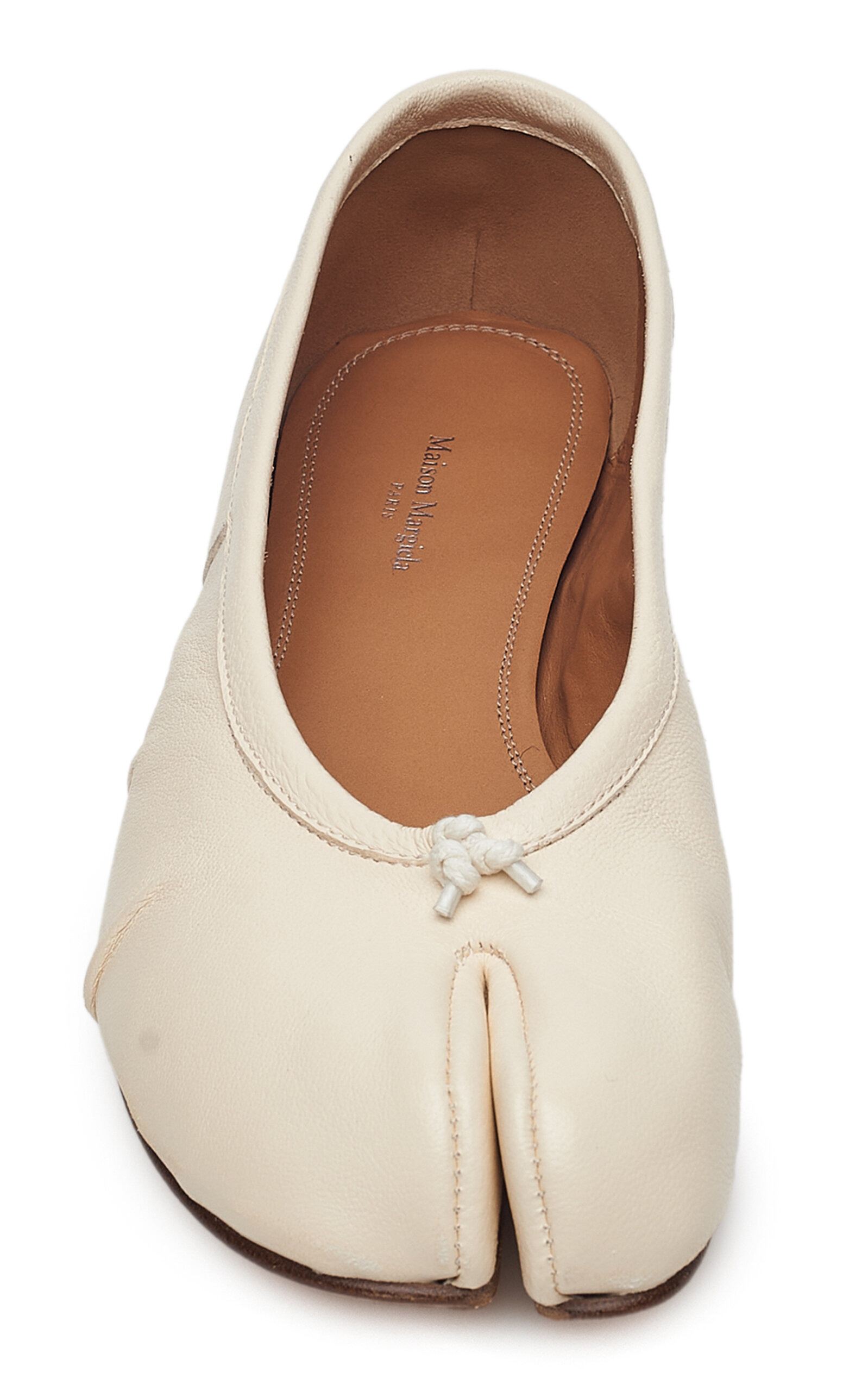 Tabi Leather Ballet Flats ivory - 3