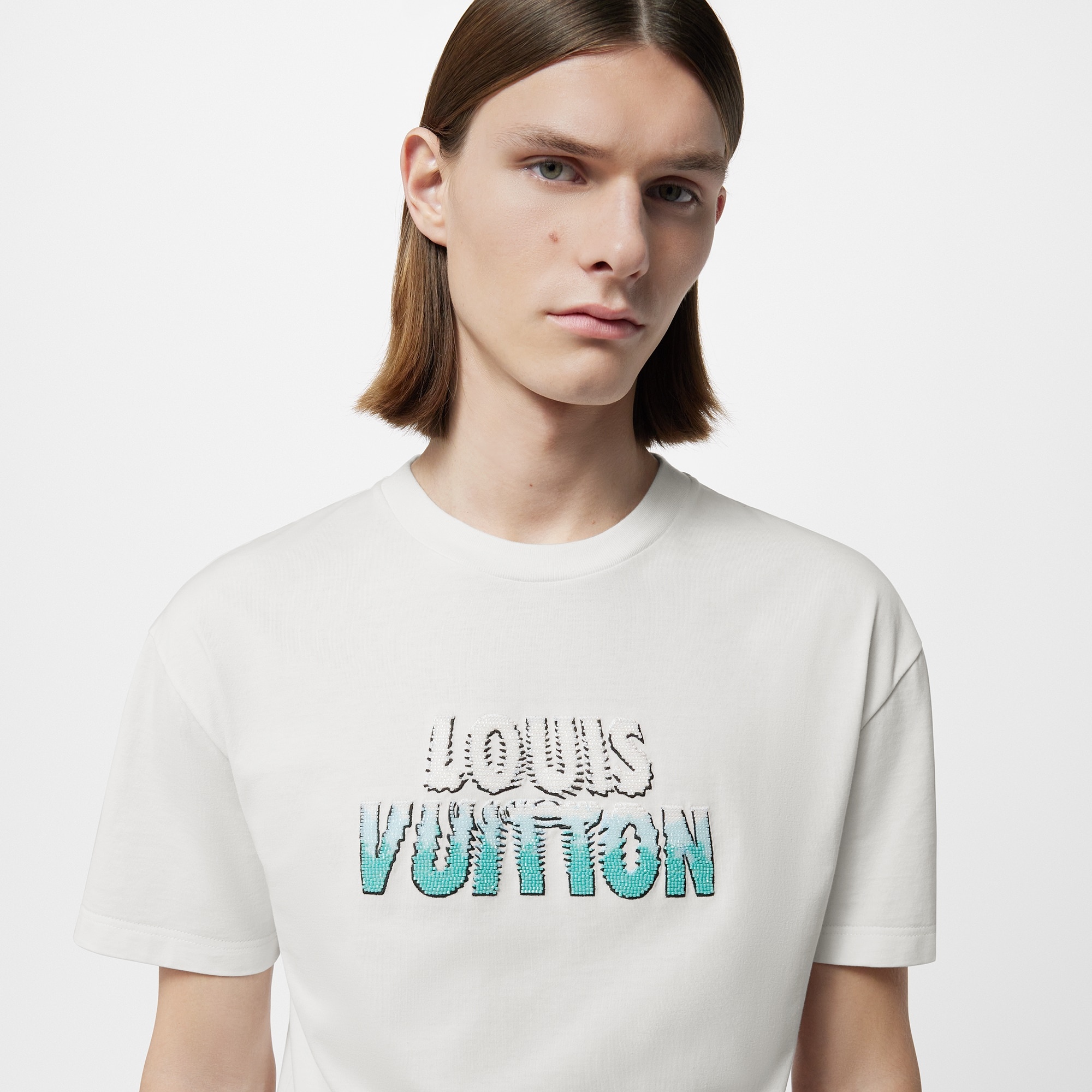Embroidered Beads Cotton T-Shirt - 4