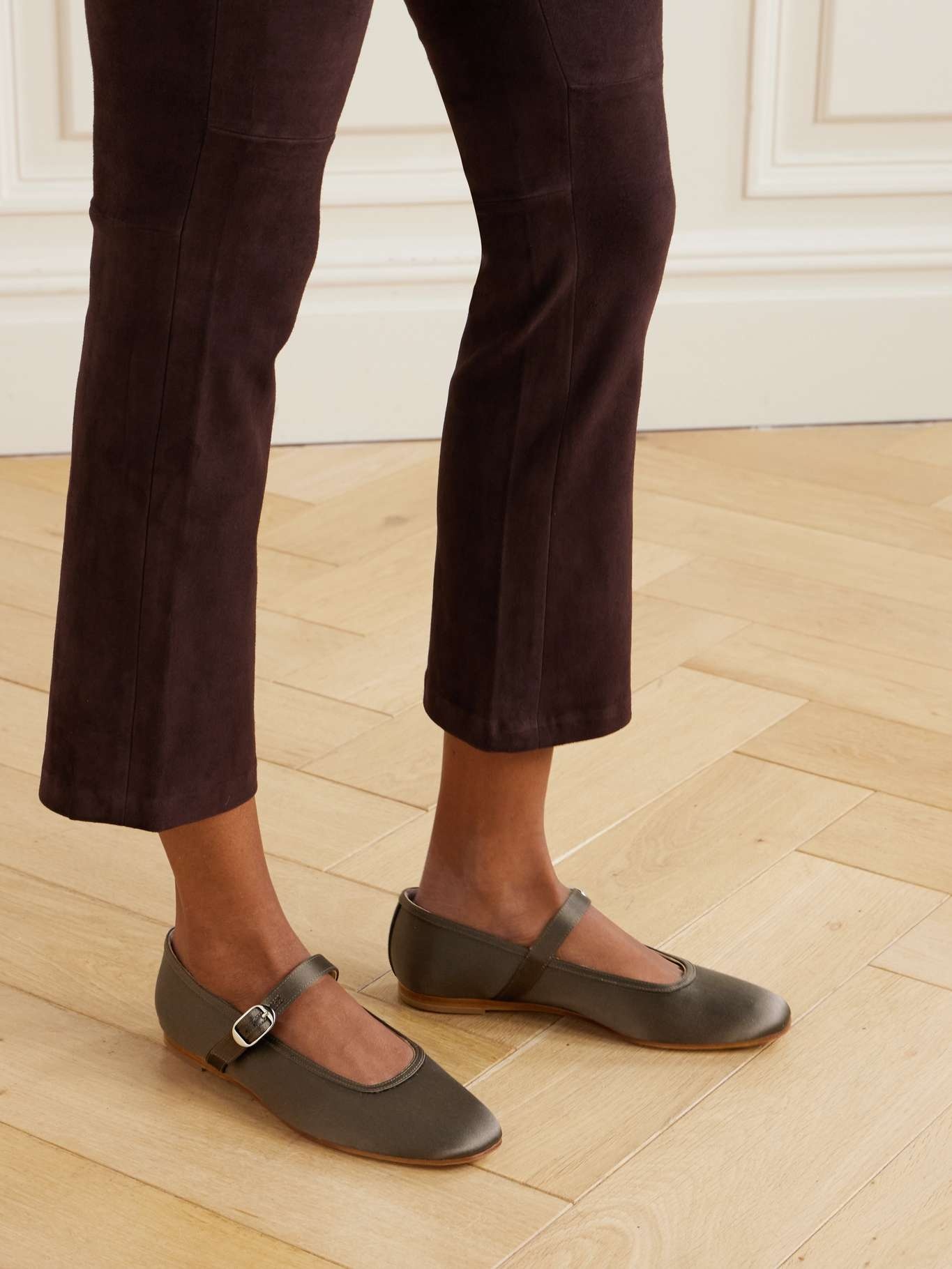 Satin Mary Jane ballet flats Brown - 2
