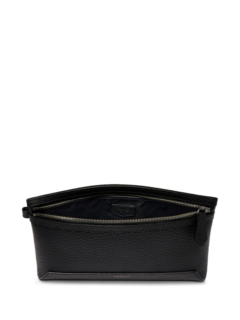 Milo zip grained leather clutch bag 3