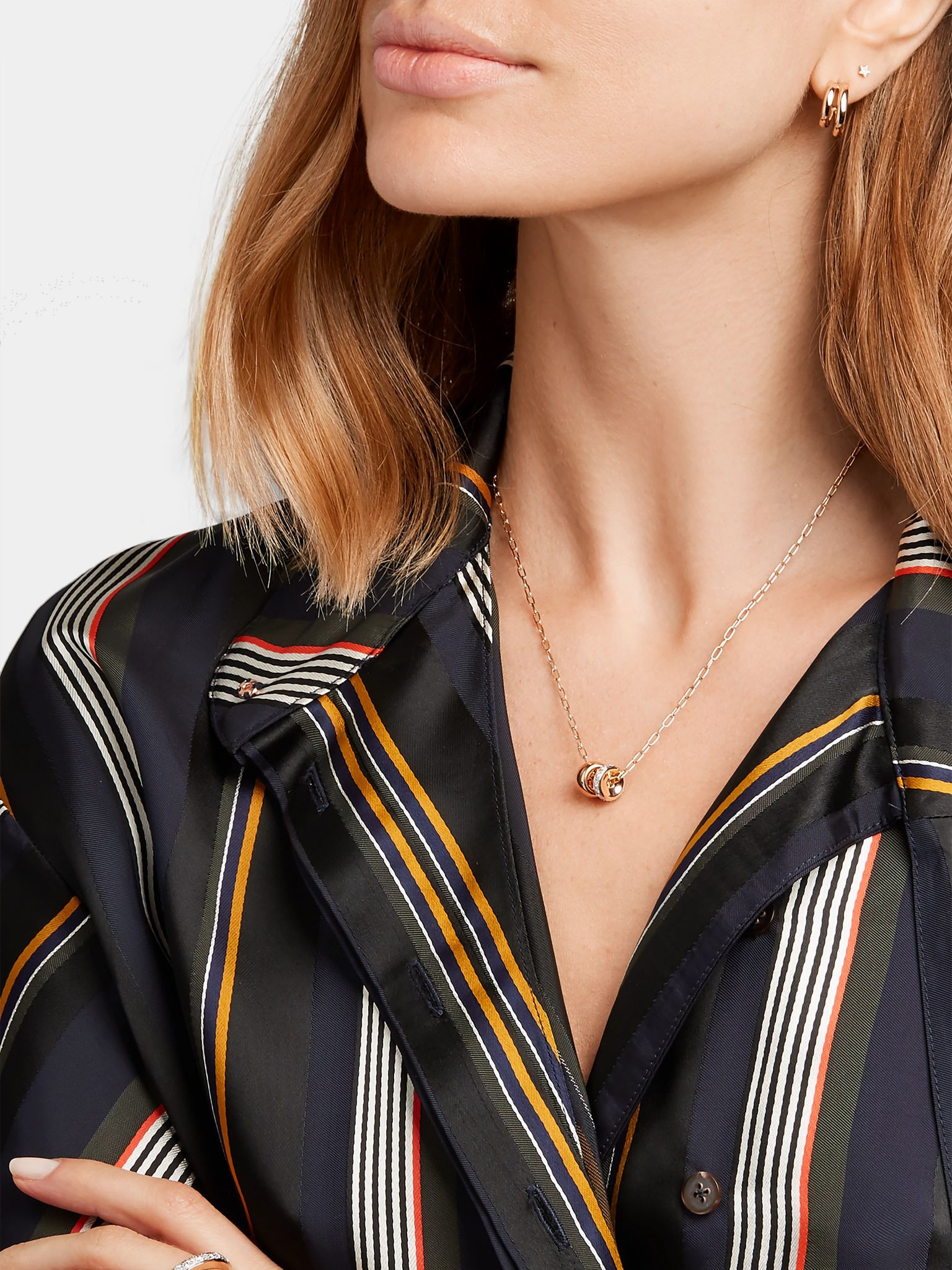 Iconica 18-karat rose gold diamond necklace Gold - 2