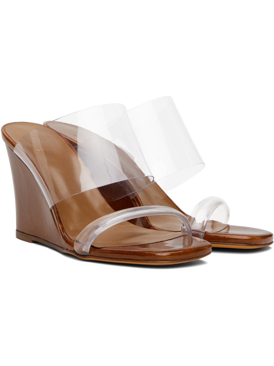 Brown Olympia Wedge Heeled Sandals - 4