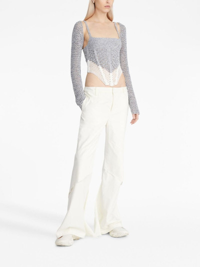 Dion Lee crochet-knit panelled top outlook