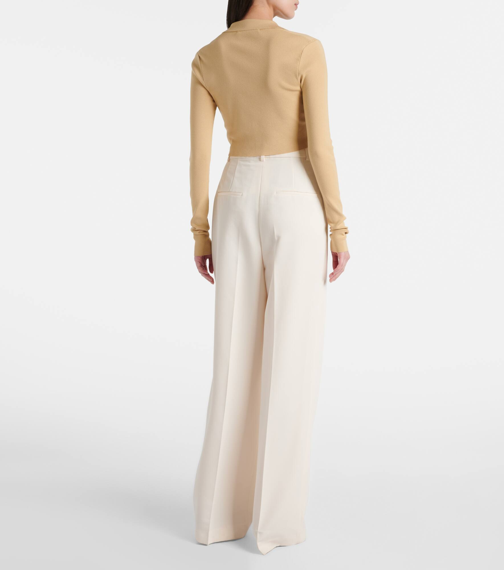 Giselle cropped polo sweater - 3