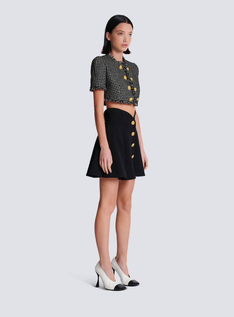 Pleated crepe tulip skirt 3