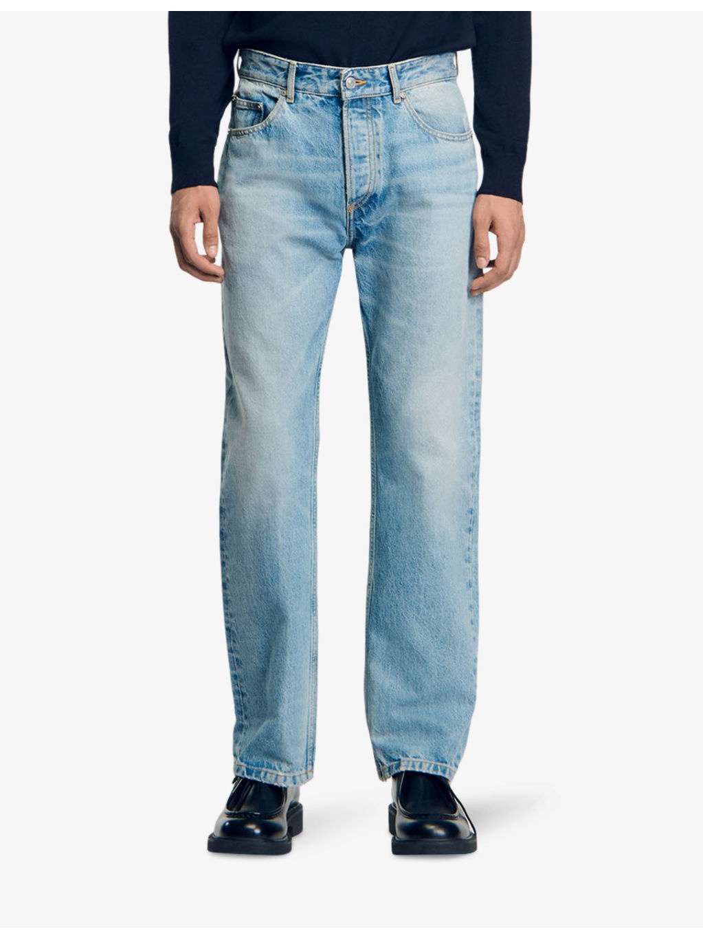 Regular-fit mid-rise denim jeans - 5