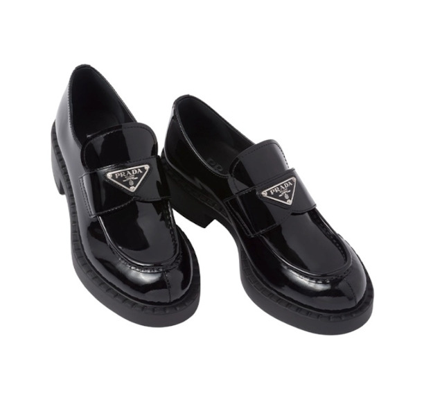 (WMNS) PRADA Chocolate 50mm Loafer 'Black Patent Leather' 1D246M-JHR-F0002-F-B050 - 3