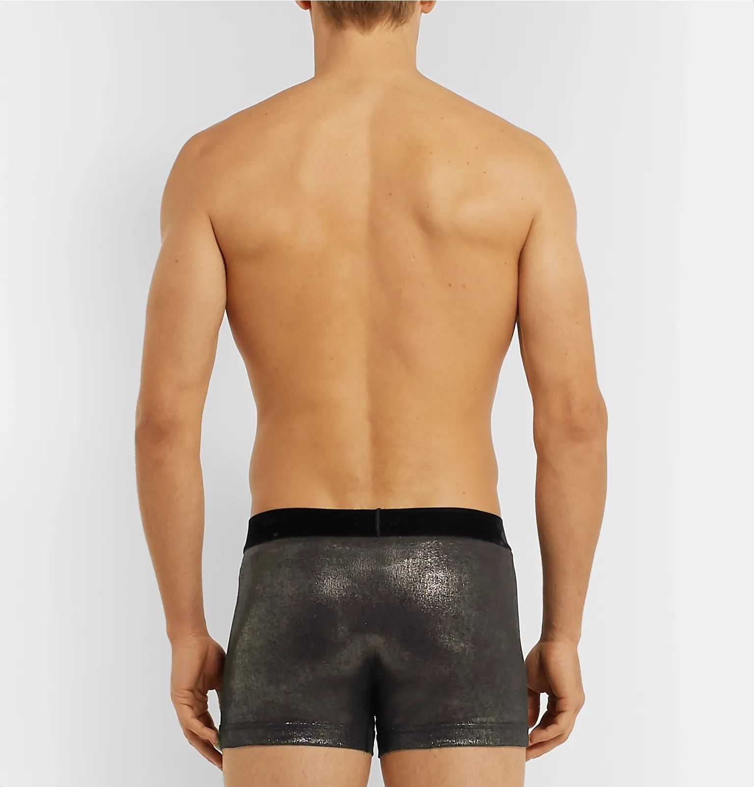 Velvet-Trimmed Metallic Stretch-Cotton Jersey Boxer Briefs - 3