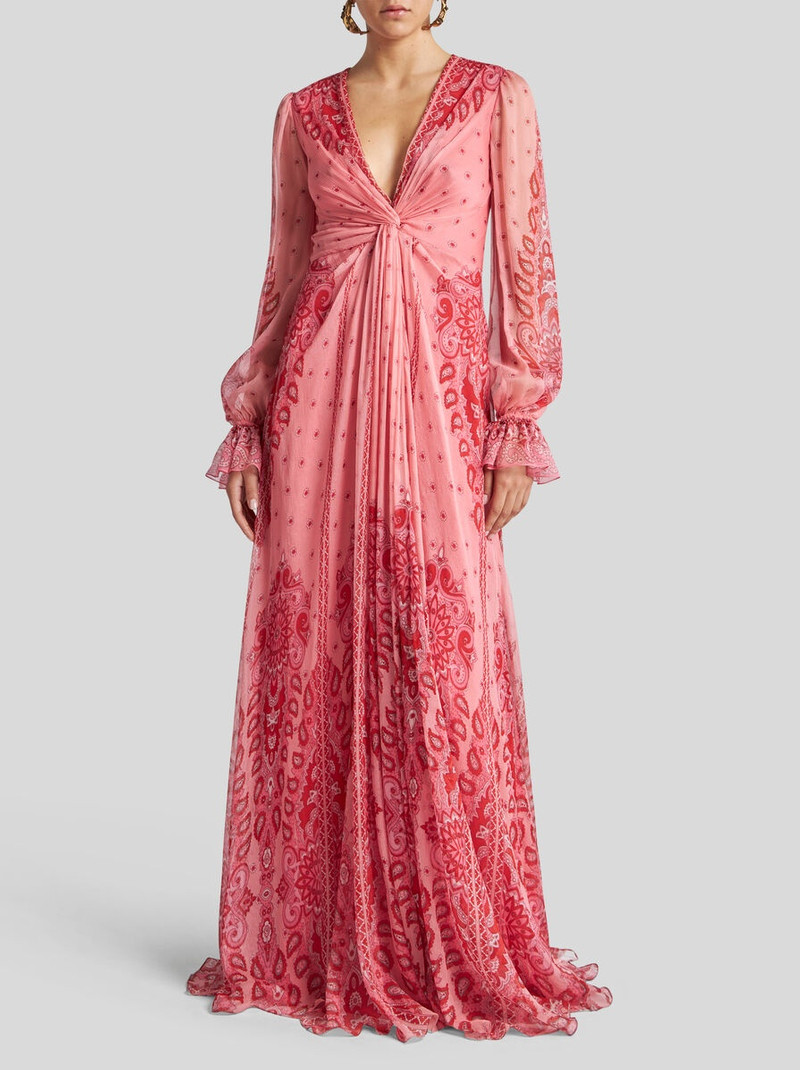 Etro LONG PRINTED SILK DRESS outlook