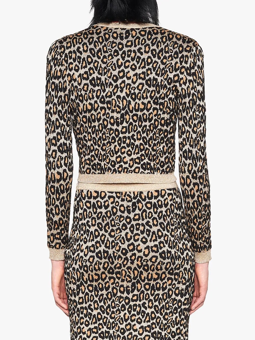 leopard print cardigan - 4