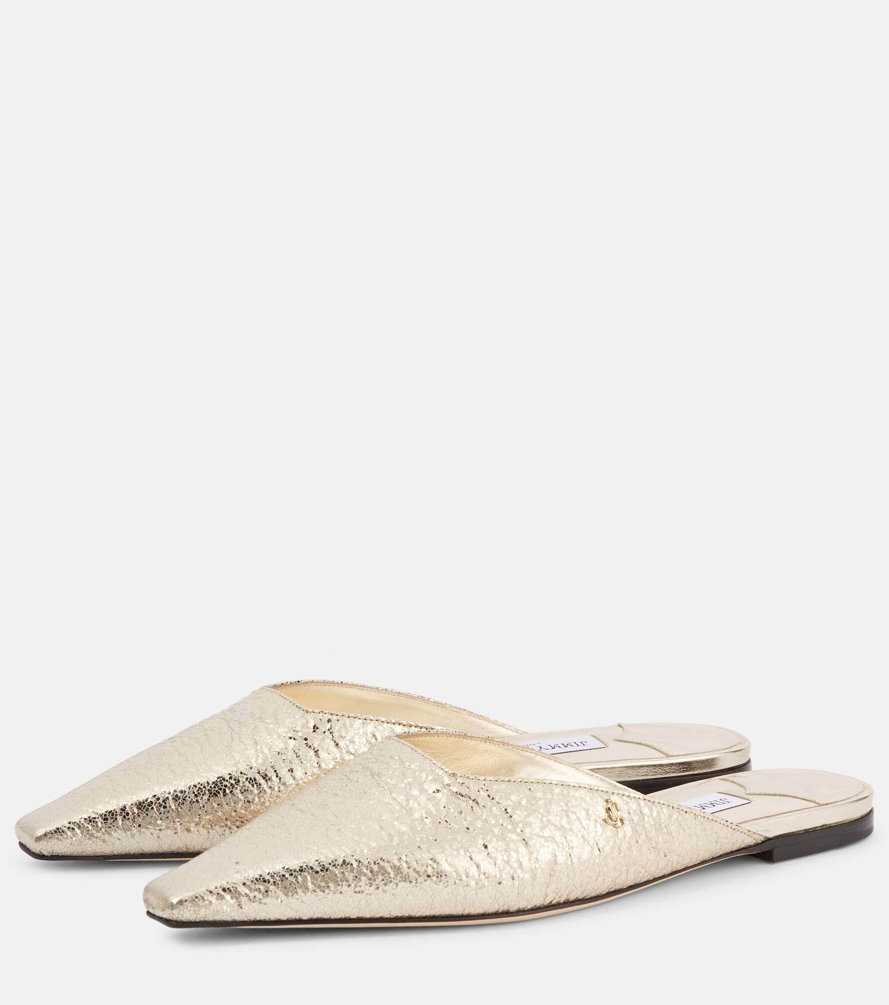 Vivi metallic leather mules - 4