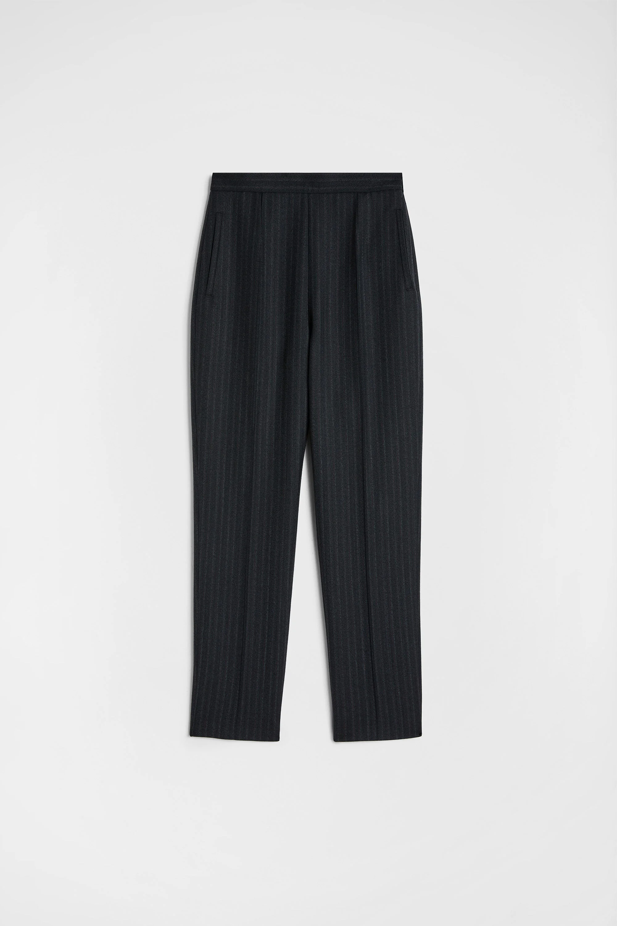 Wool Pinstripe Trousers - 1