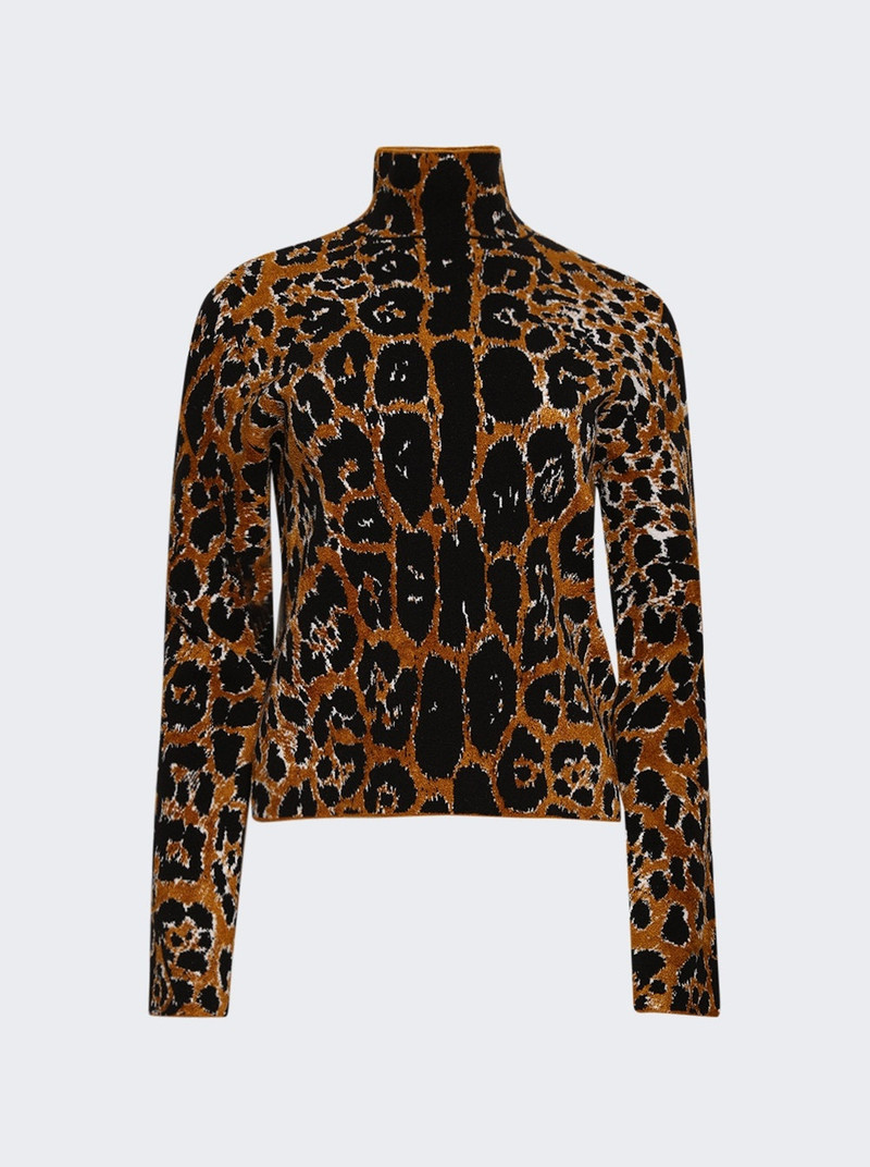 Leopard Sweater Noir And Multicolor - 1