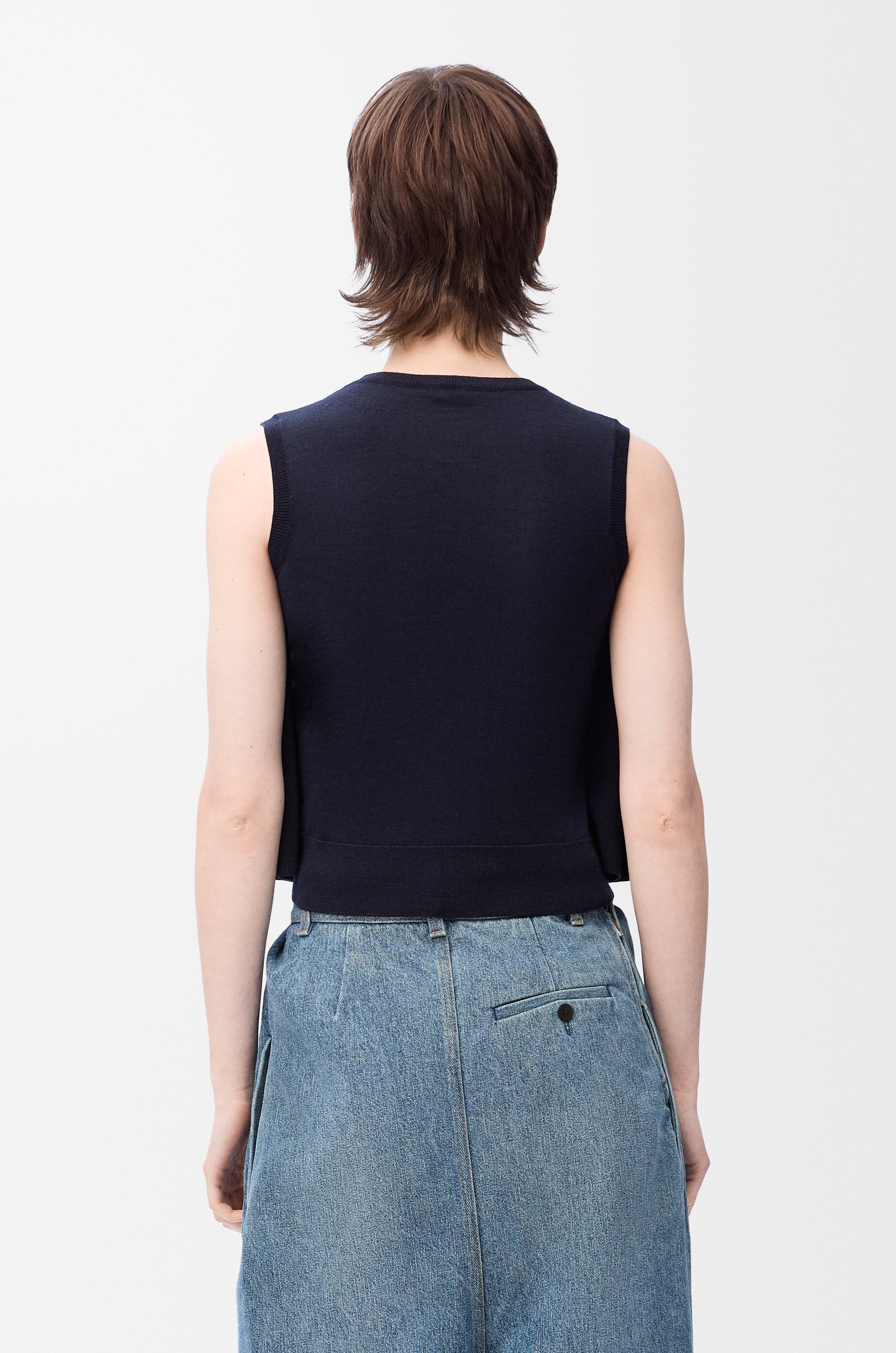 Sleeveless sweater in wool - 4
