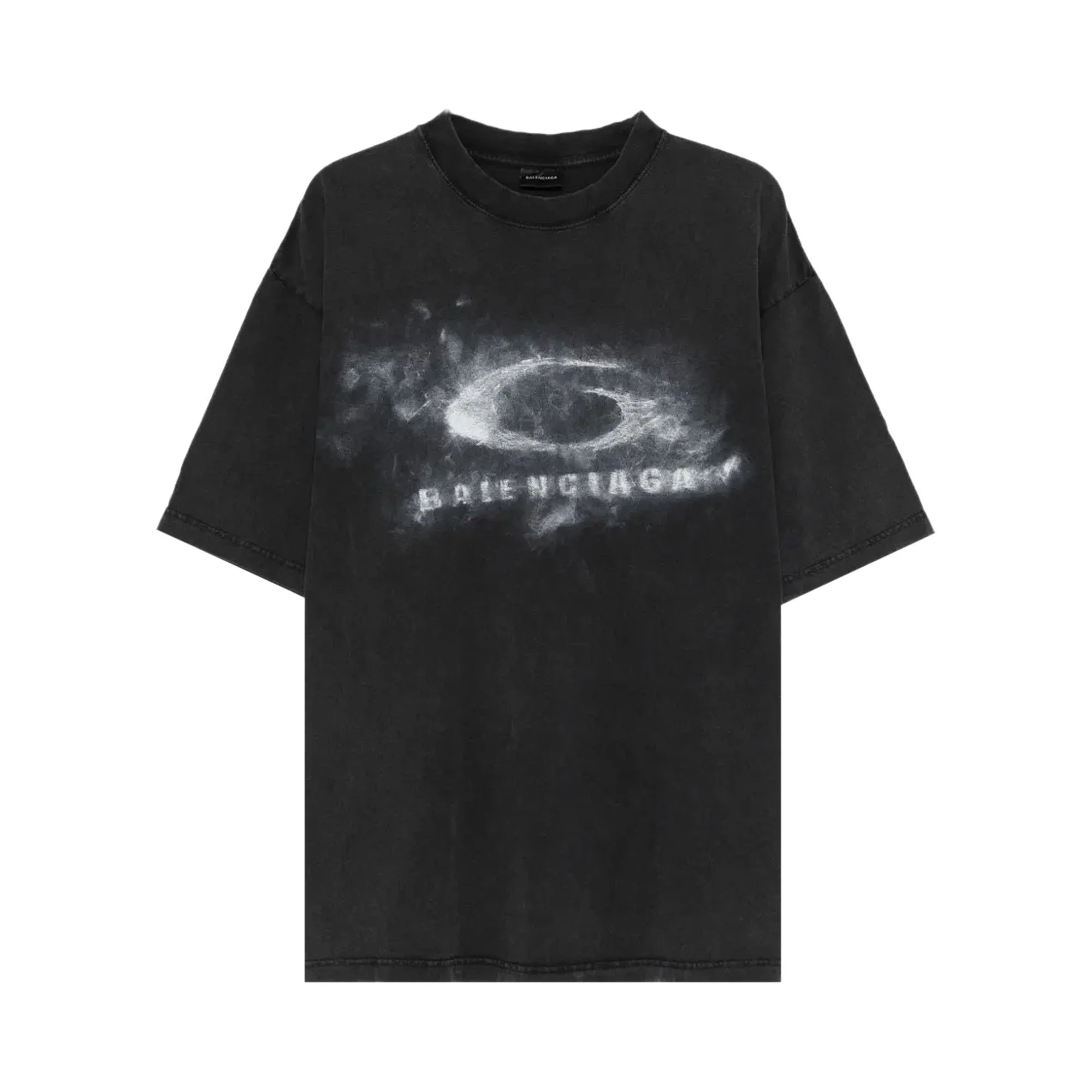 Balenciaga Medium Fit T-Shirt 'Washed Black/White' - 1