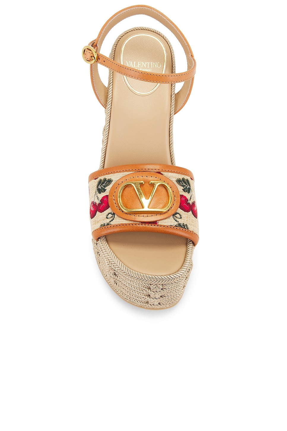 V Logo Signature Espadrilla Wedge - 4