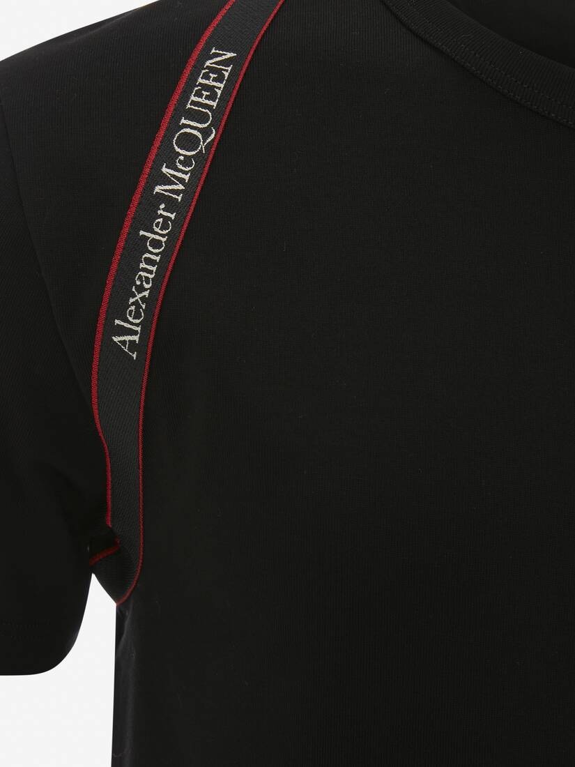 Selvedge Logo Harness T-shirt in Black - 2