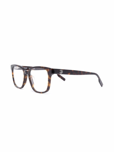 Montblanc tortoiseshell square glasses outlook