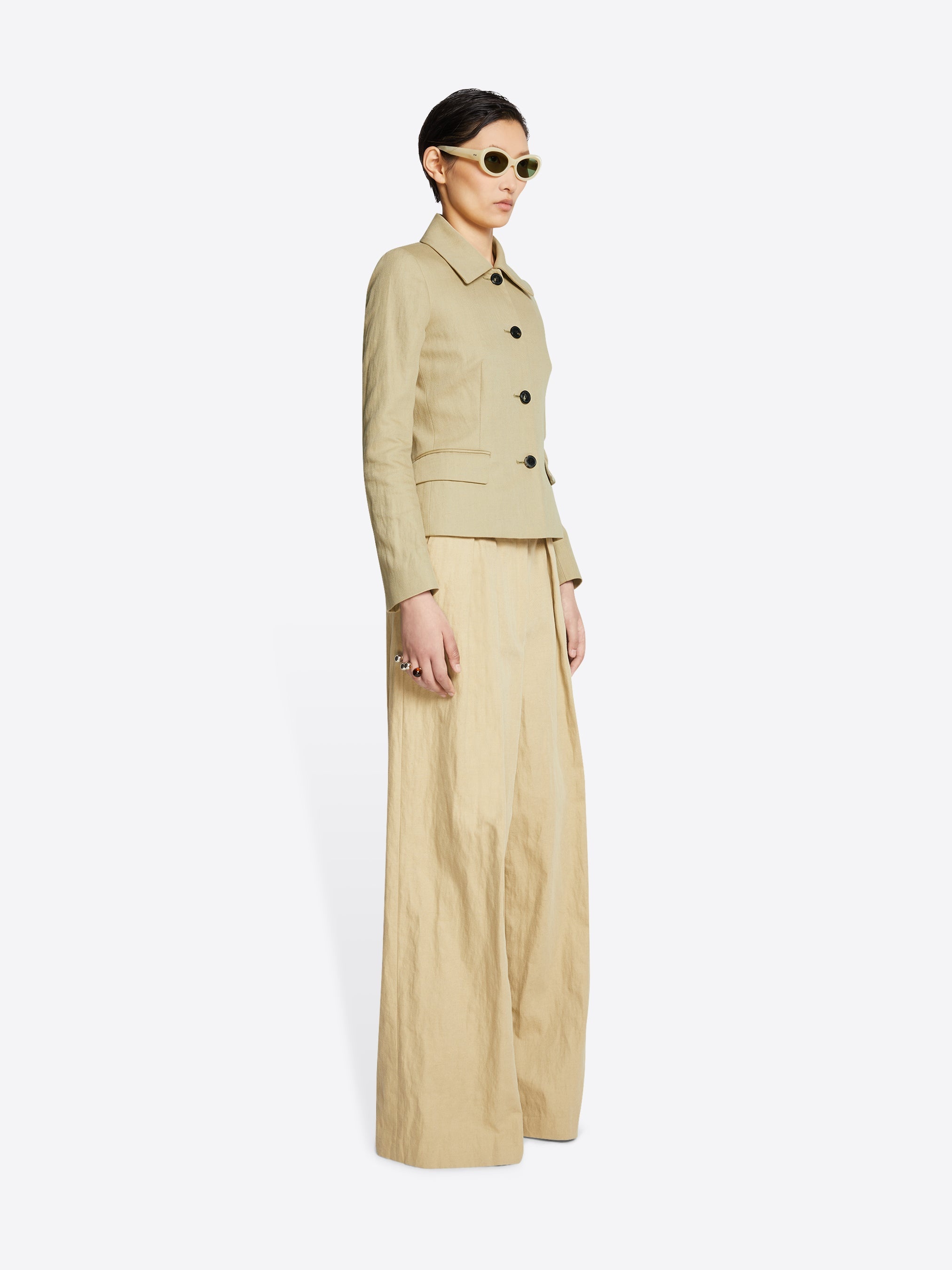 FITTED LINEN JACKET - 3
