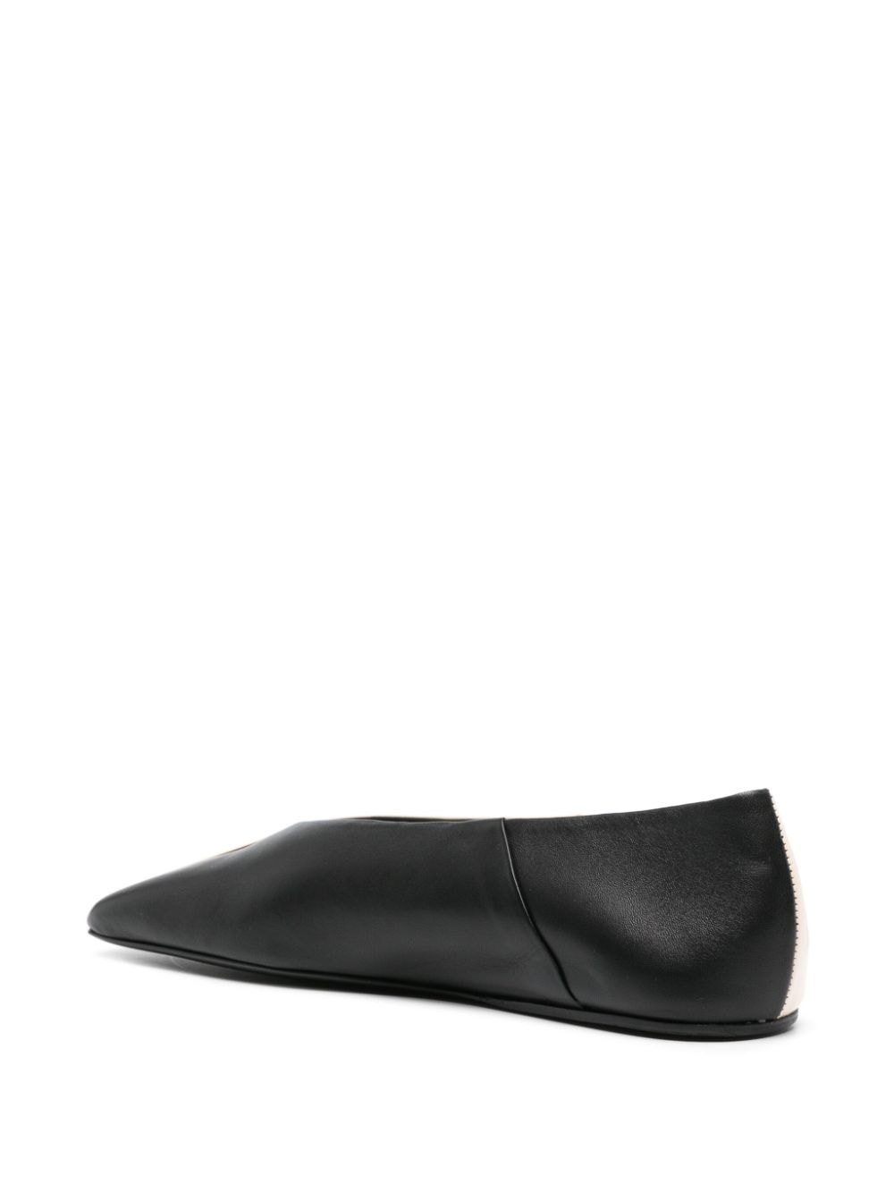 colour-block leather loafers - 5