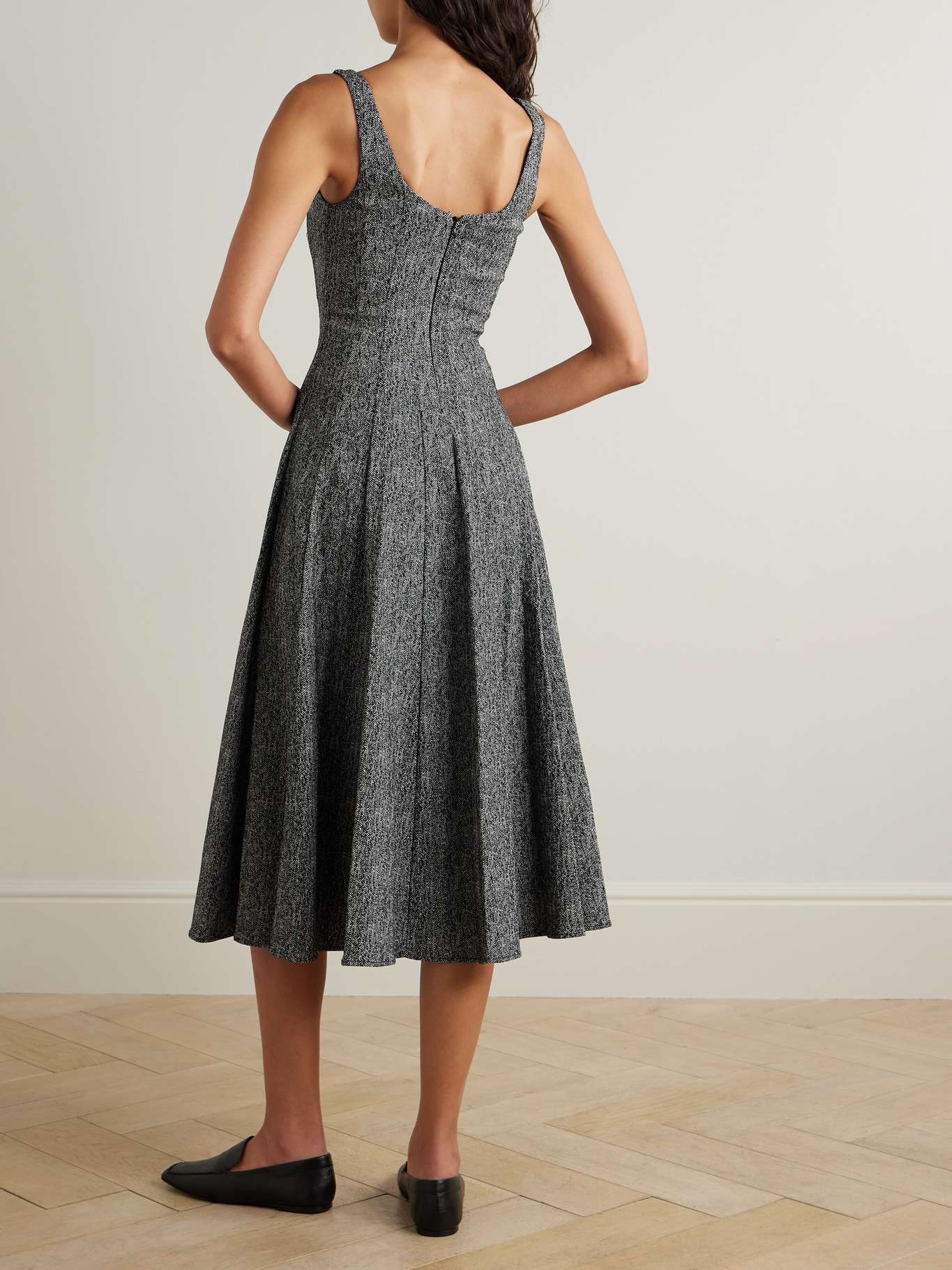 Wells herringbone tweed midi dress - 3