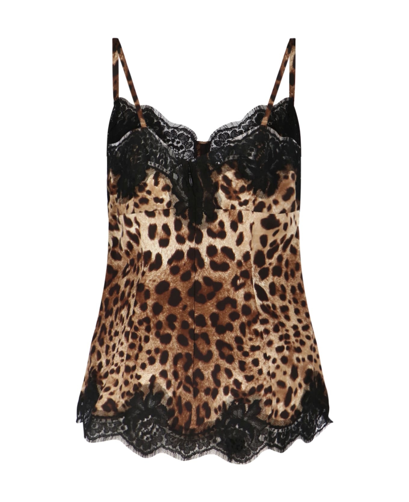 Animalier Silk And Lace Top - 3