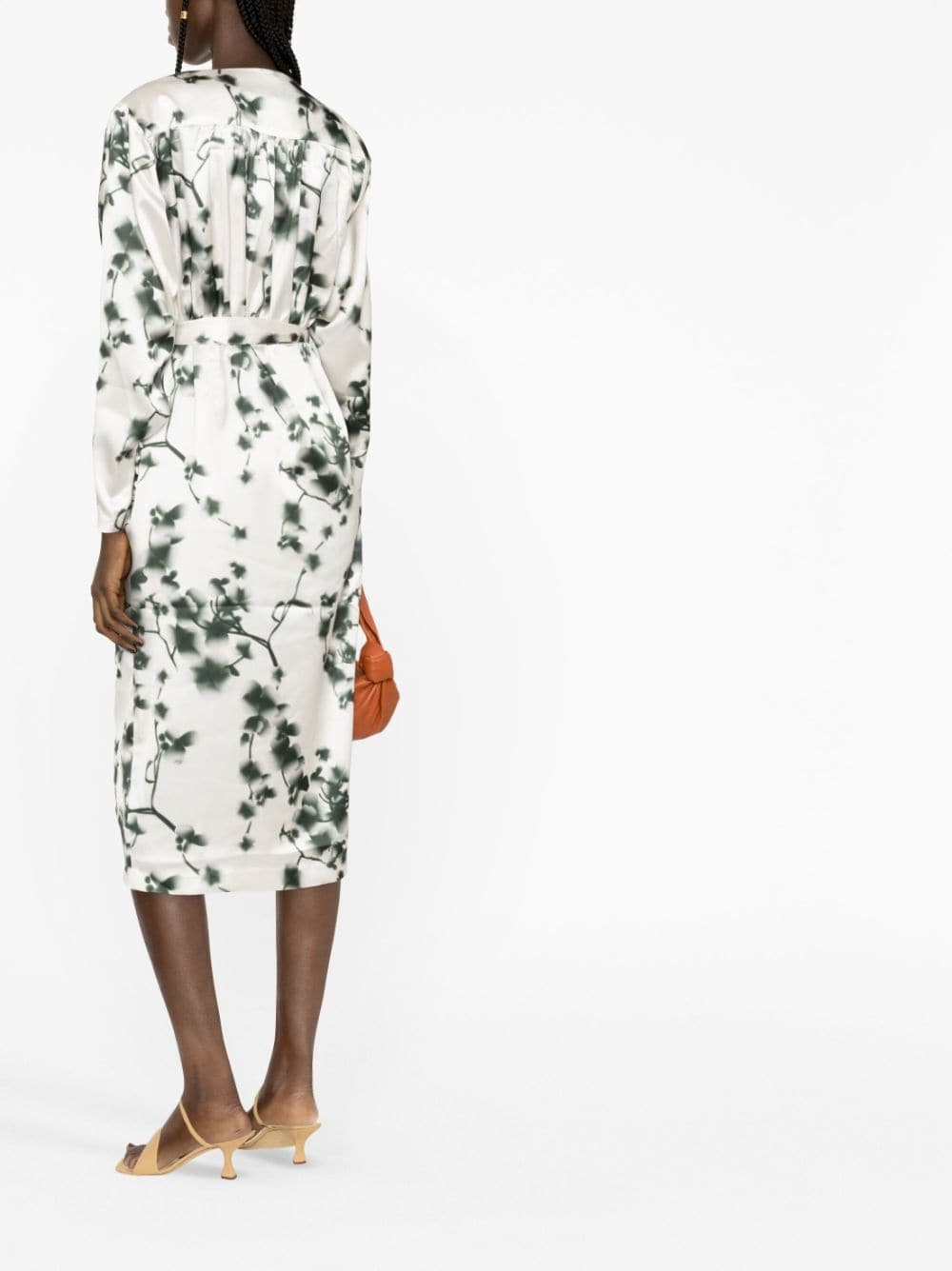 abstract floral-print midi dress - 3
