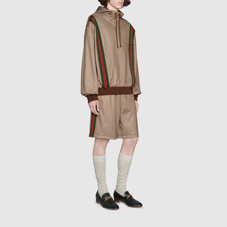 Men's Gucci FW21 Micro Mark Knit Hood Brown 655153-XJDFB-2100 - 2