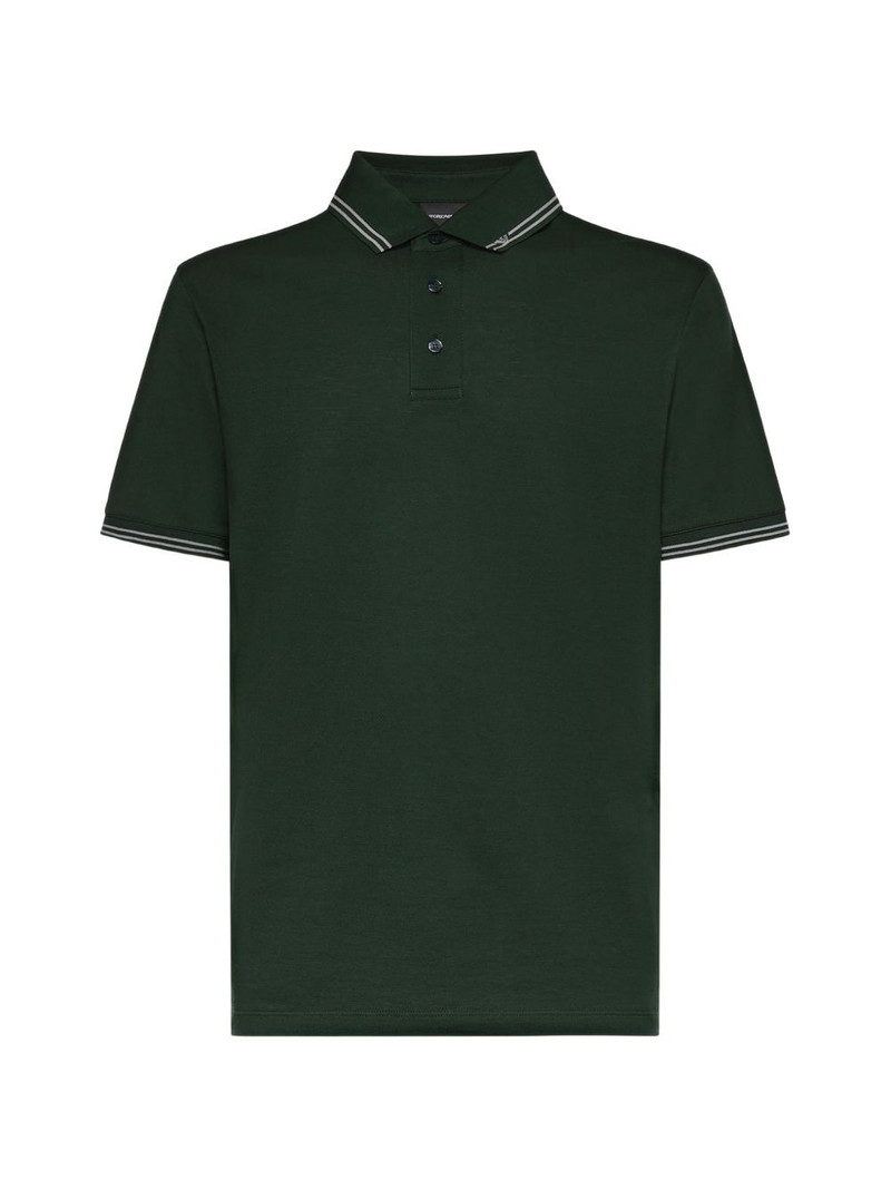 stripe-detail polo shirt 1
