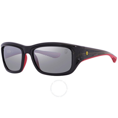 Ray-Ban Ray Ban Scuderia Ferrari Silver Mirrored Square Men's Sunglasses RB4405M F6016G 59 outlook