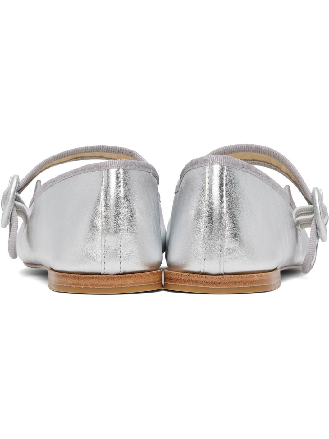 Silver Georgia Mary Jane Ballerina Flats - 2