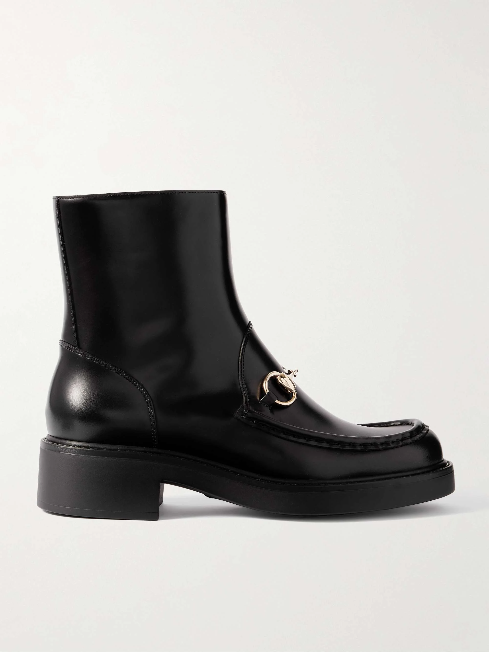 Gucci Horsebit Leather Boots - 1